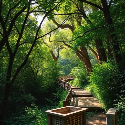 Lush Griffith Park forest with hiking trails and dense foliage